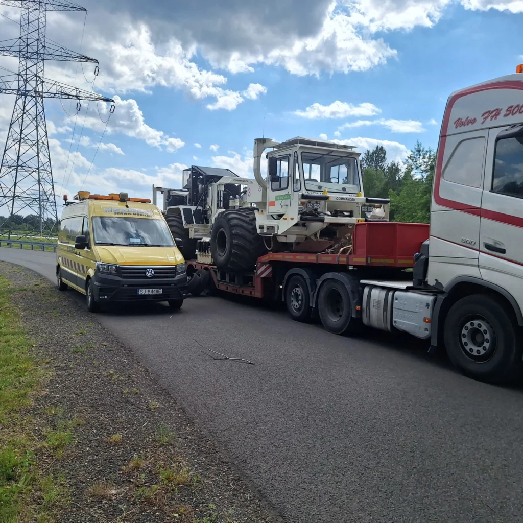 Mobilna naprawa pojazdu ciężarowego w trasie, przez mobilny serwis tir